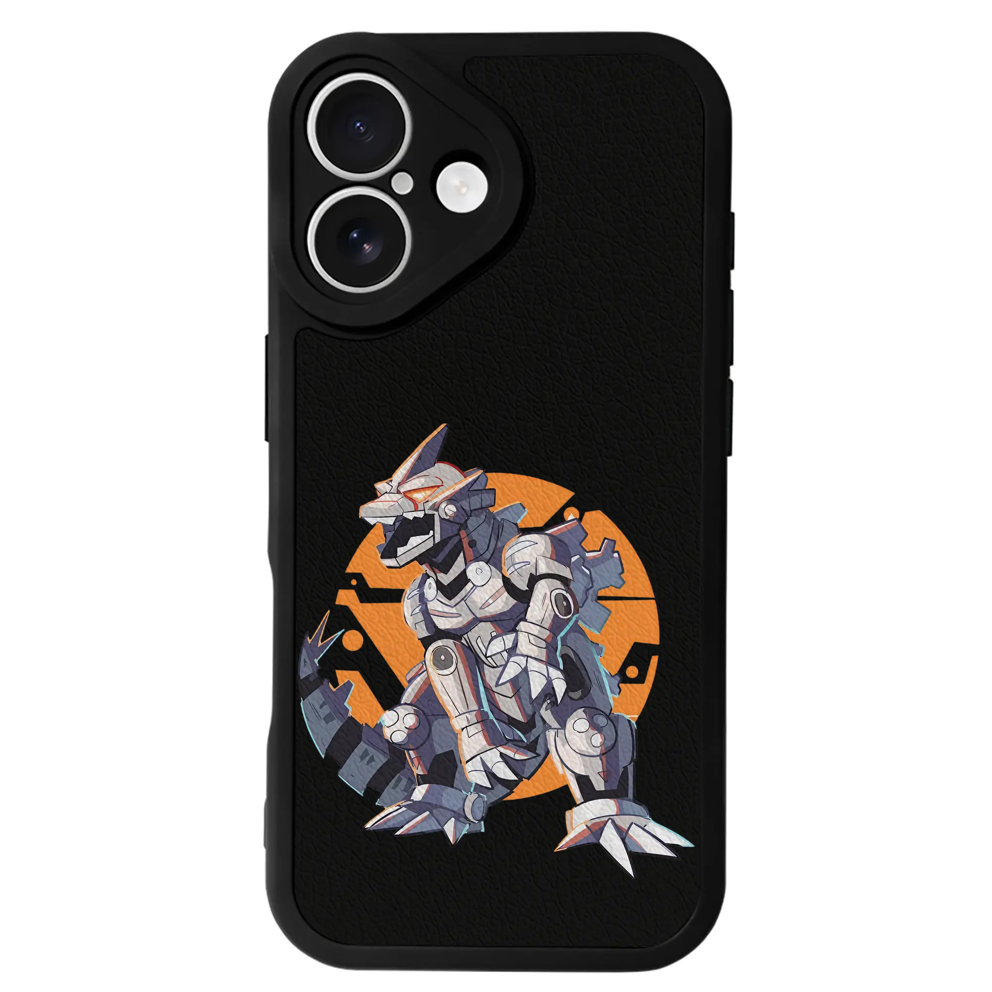 ゴジラ グッズ,メカゴジラ - IPhone 16シリーズ対応 ・ シリコンスマホケース ・ レザー調 ・ 高精度フィット ・ 耐衝撃 ・ ワイヤレス充電対応 ・ 精密カット